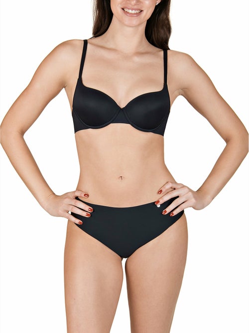 Soutien-gorge préformé Bella noir F - Kiabi