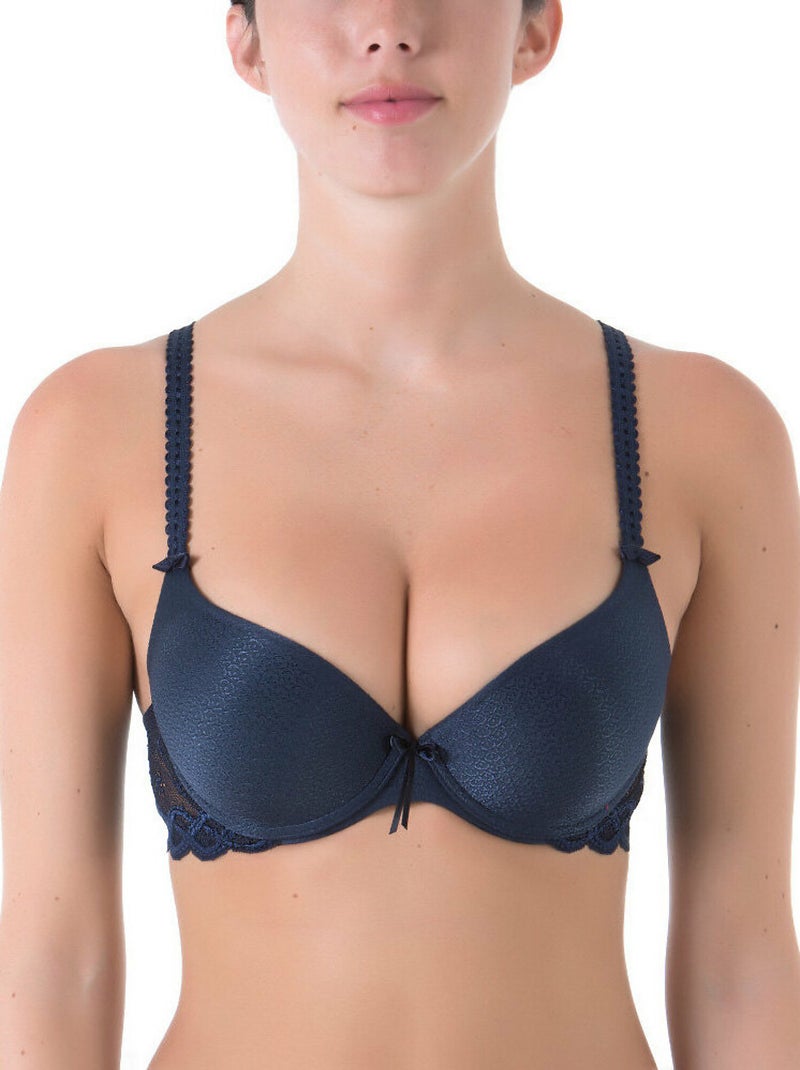 Soutien-gorge préformé Carelia bleu marine Bleu marine - Kiabi