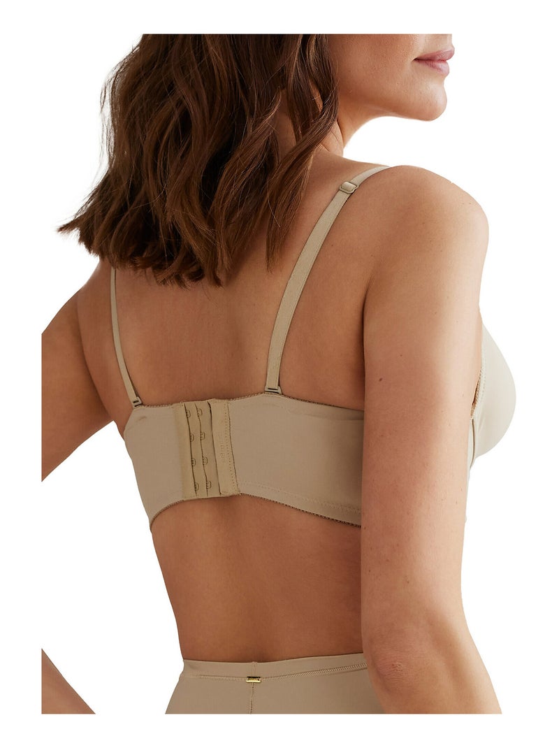 Soutien-gorge préformé décolleté profond Curves Beige - Kiabi