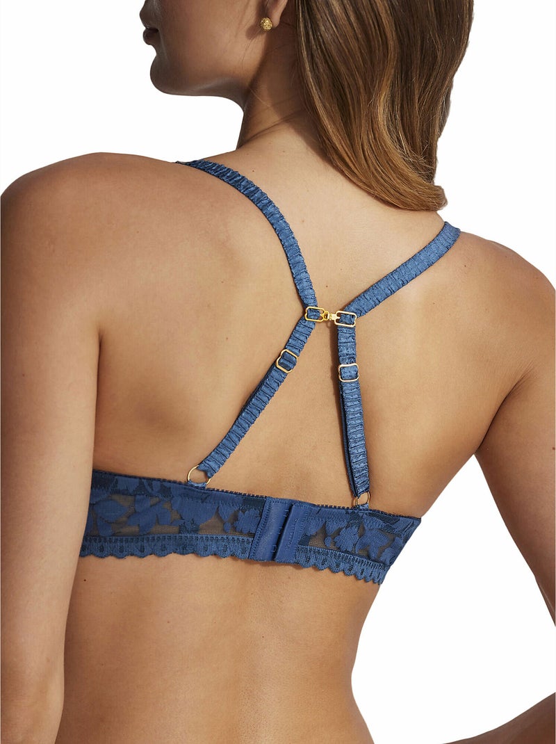Soutien-gorge préformé décolleté profond Gabrielle Bleu - Kiabi