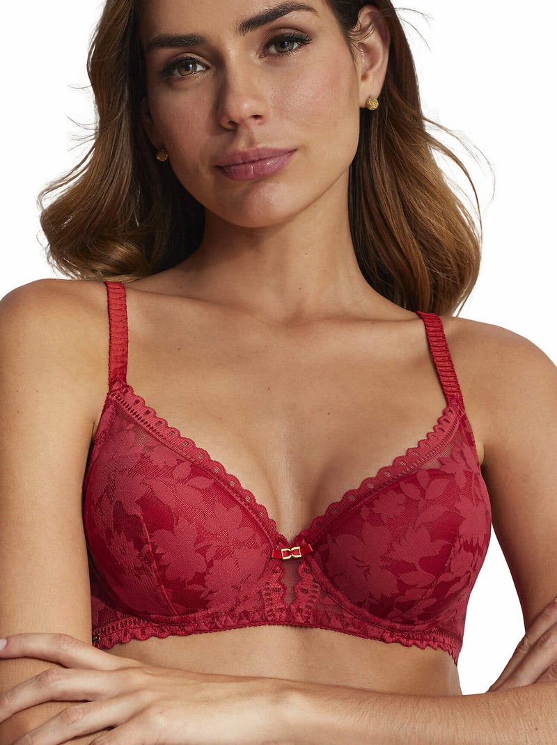 Soutien-gorge préformé décolleté profond Gabrielle Rouge - Kiabi