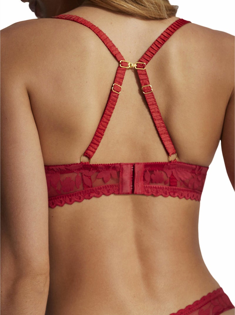 Soutien-gorge préformé décolleté profond Gabrielle Rouge - Kiabi