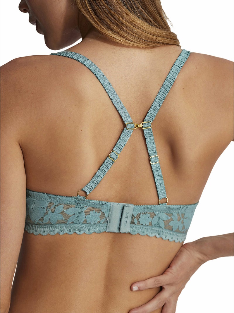 Soutien-gorge préformé décolleté profond Gabrielle Vert - Kiabi