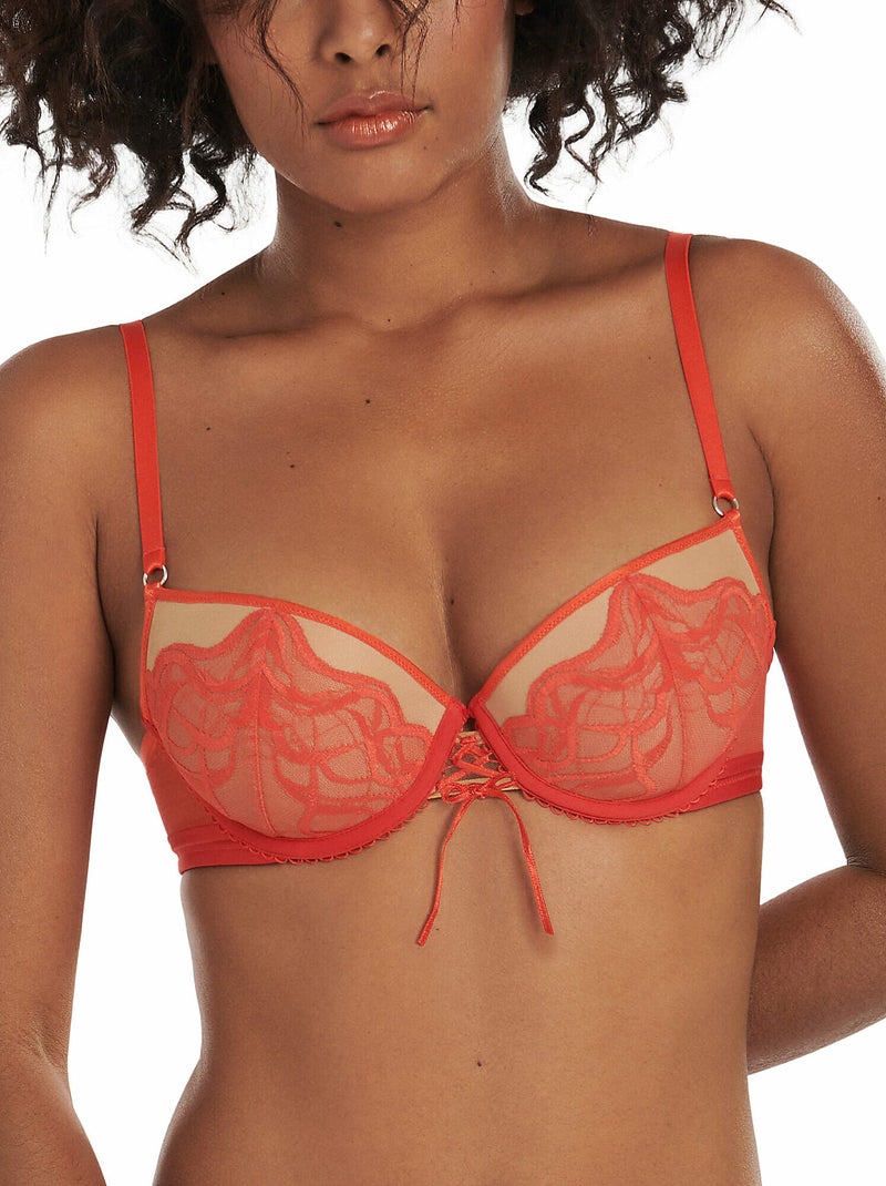 Soutien-gorge préformé Dione Rouge - Kiabi