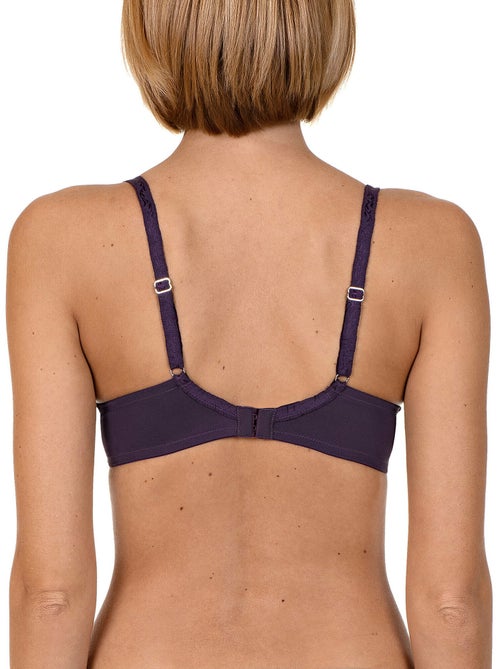 Soutien-gorge préformé Emanuelle prune F - Kiabi