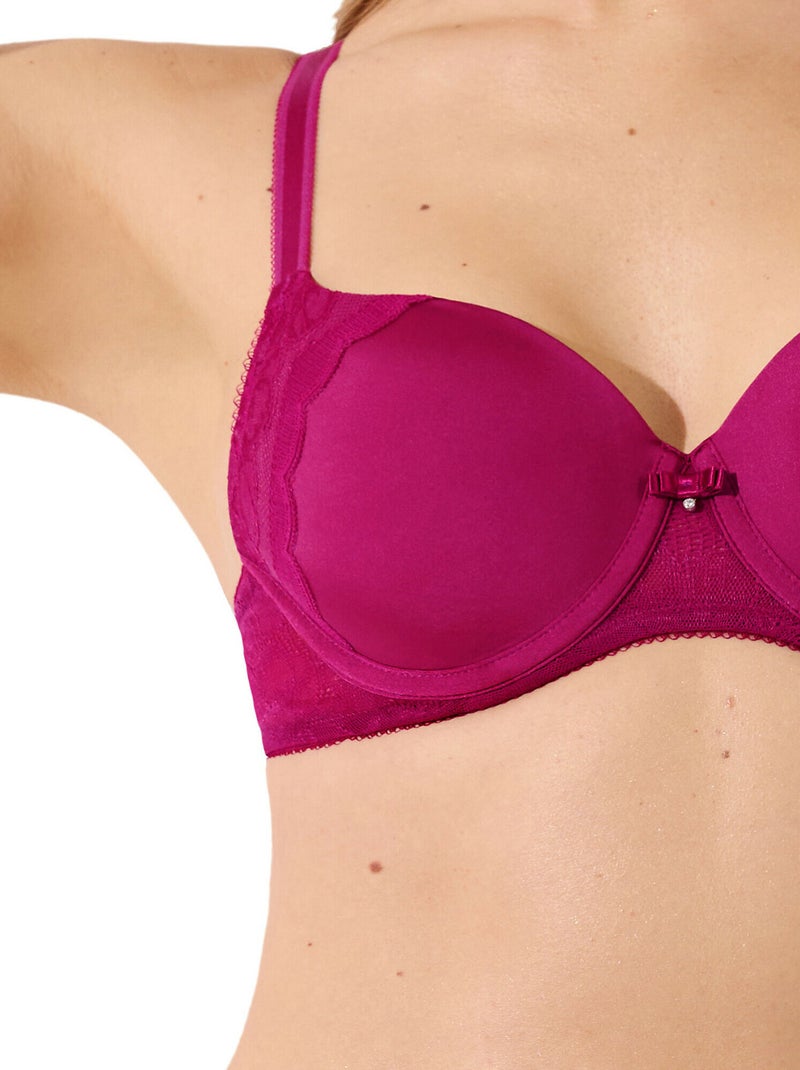 Soutien-gorge préformé EVELYN B à E Magenta - Kiabi