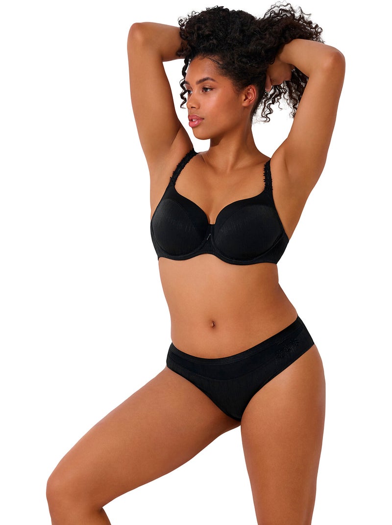 Soutien-gorge préformé GRACIA F à H Noir - Kiabi
