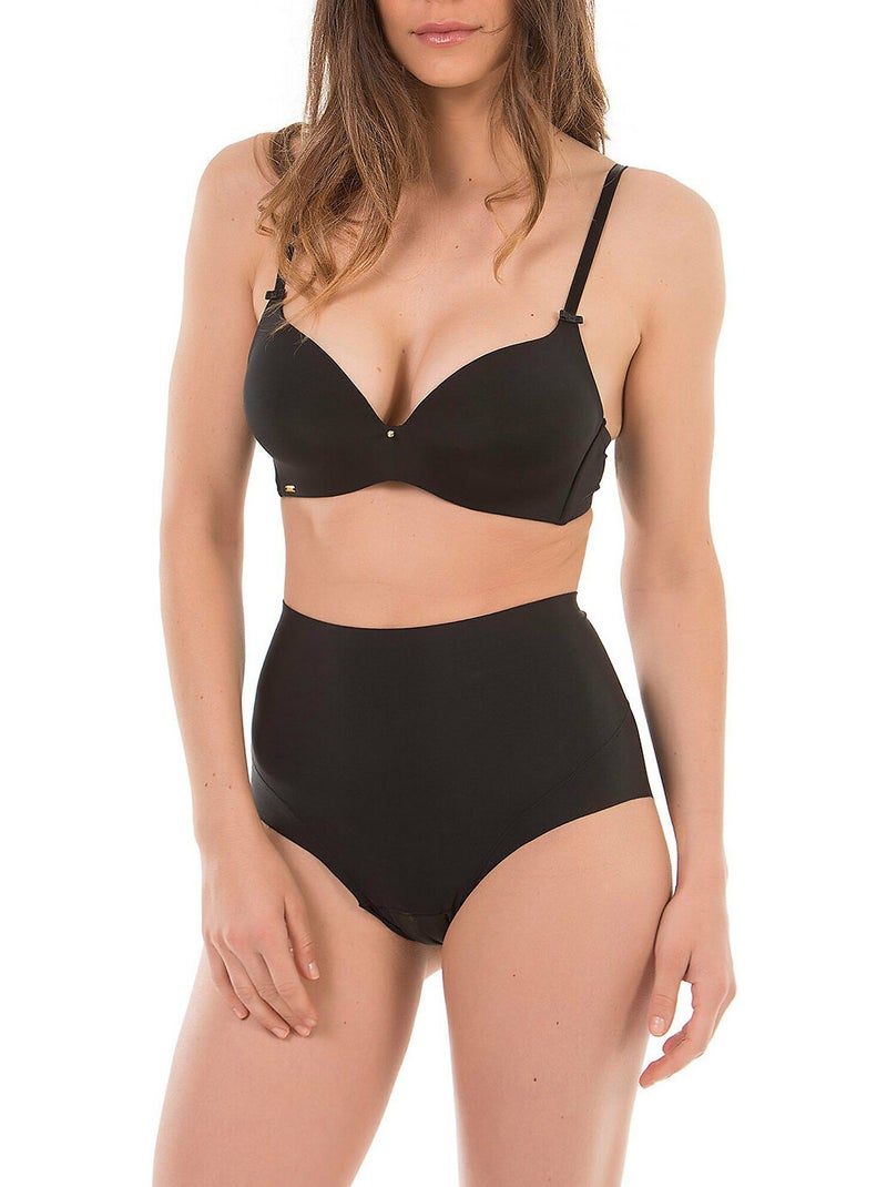 Soutien-gorge préformé multipositions sans armatures Etna noir Noir - Kiabi