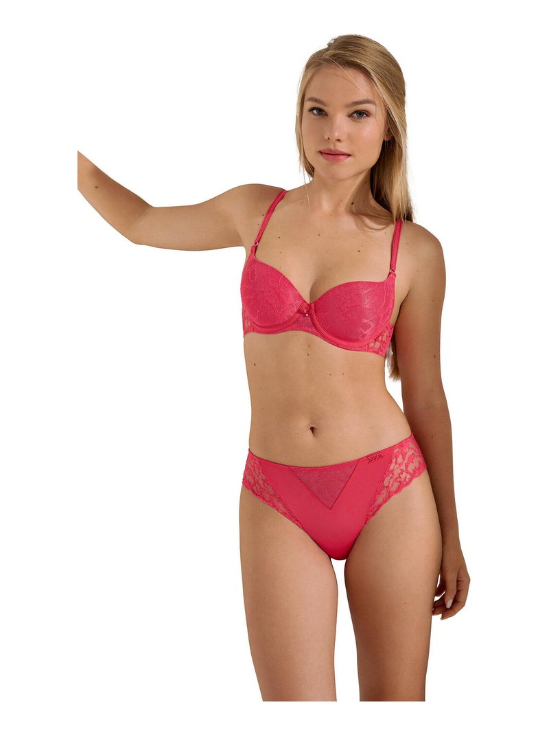 Soutien-gorge préformé Naty Orange corail - Kiabi