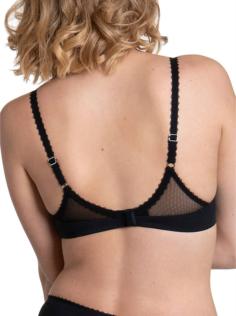 Soutien-gorge préformé Peony Noir - Kiabi