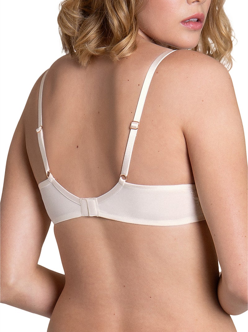 Soutien-gorge préformé Rose mariage ivoire F Ecru - Kiabi