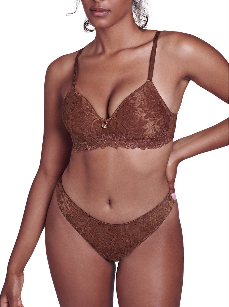 Soutien-gorge préformé sans armatures Harvest marron Marron - Kiabi