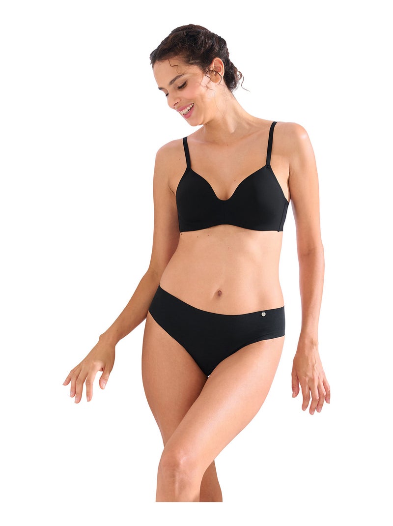 Soutien-gorge préformé sans armatures PARIS Noir - Kiabi