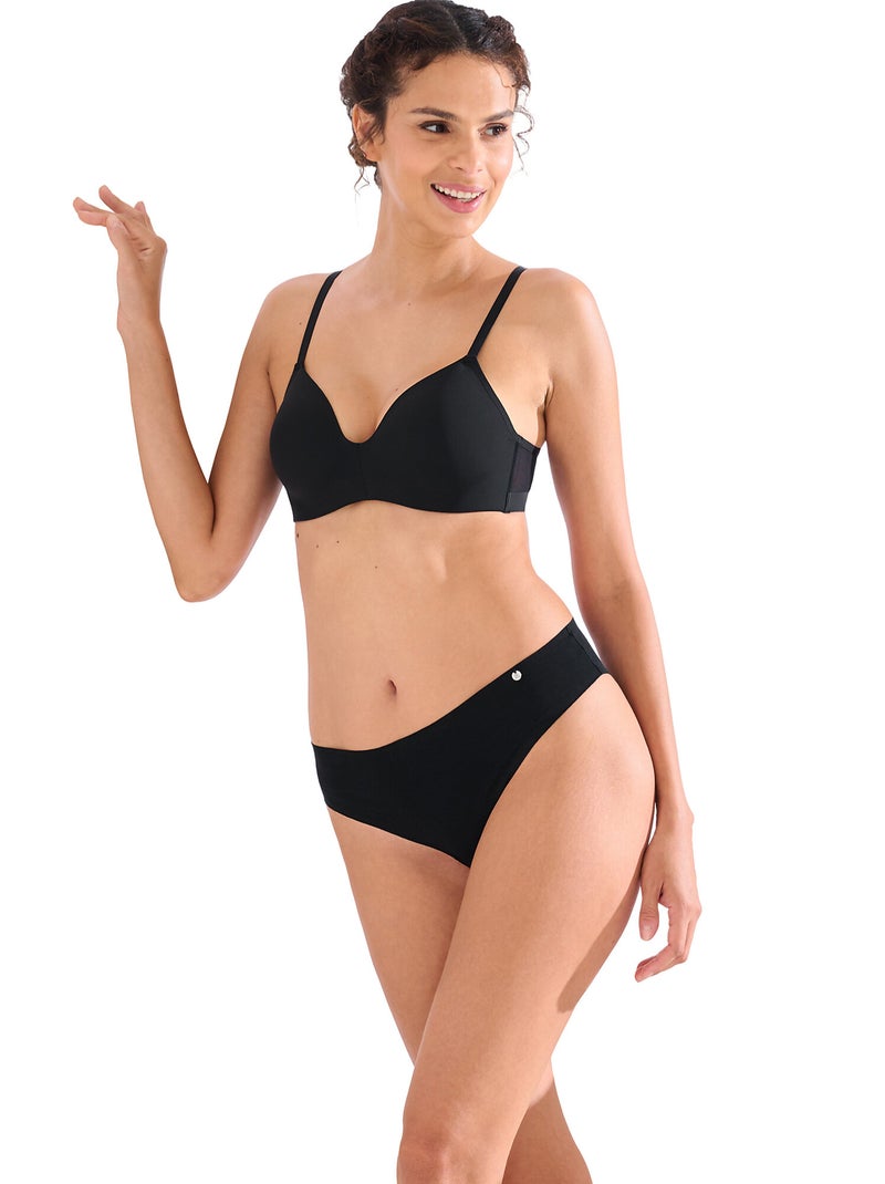 Soutien-gorge préformé sans armatures PARIS Noir - Kiabi