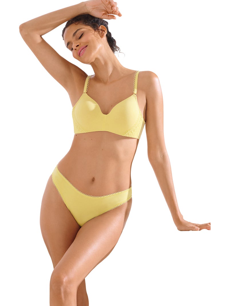Soutien-gorge préformé sans armatures POMPEYA Jaune - Kiabi