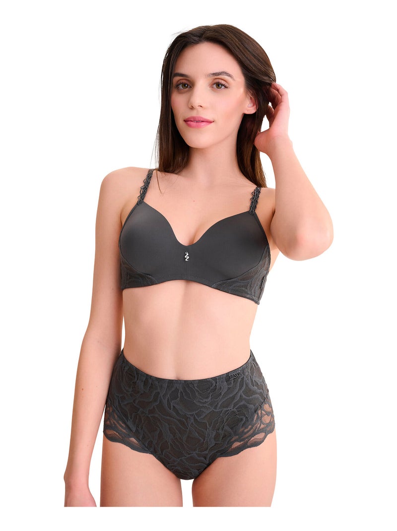 Soutien-gorge préformé sans armatures RIVER Gris - Kiabi