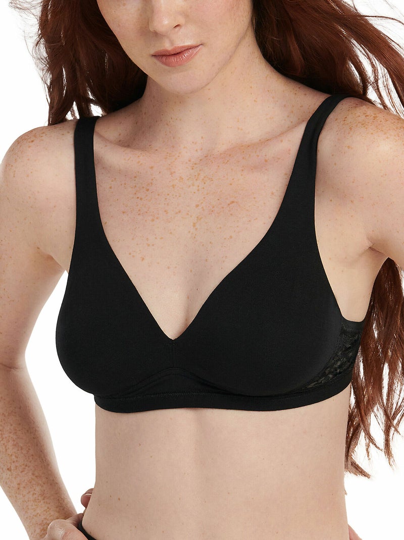Soutien-gorge préformé sans armatures Smooth Noir - Kiabi