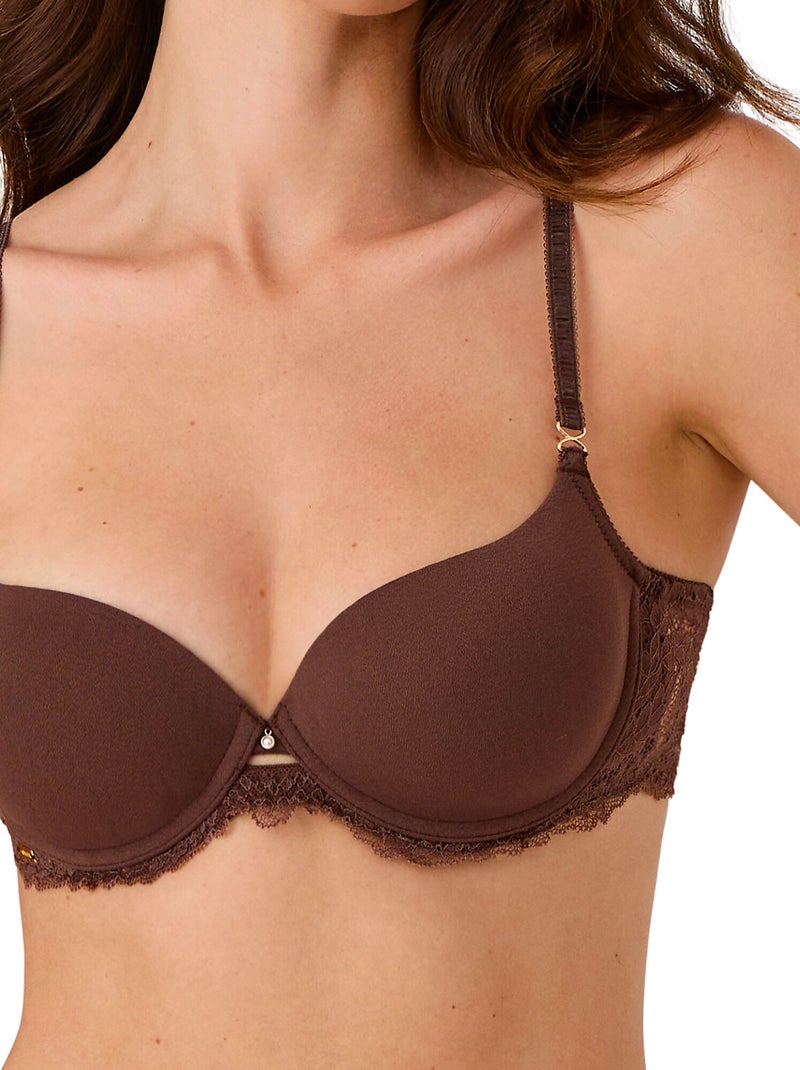 Soutien-gorge préformé sculptant renatta Marron - Kiabi