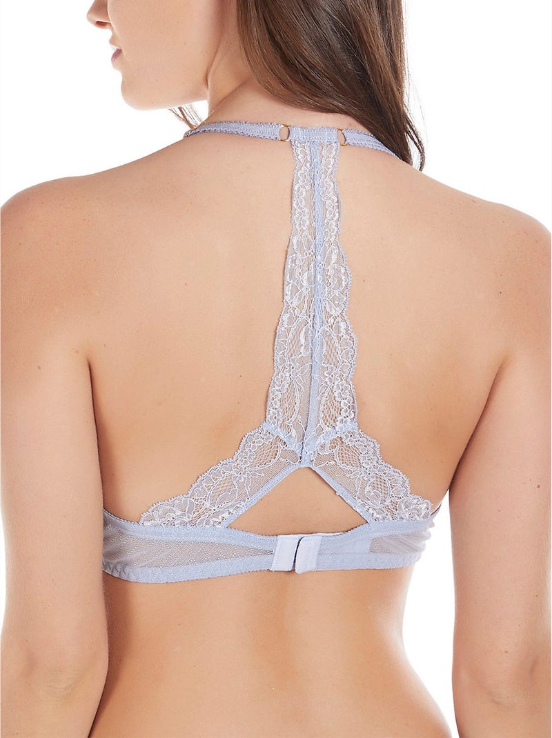 Soutien-gorge préformé semi-bralette plongeant Majonia Bleu - Kiabi