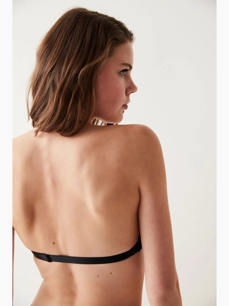 Soutien-gorge push-up à armatures penti Noir - Kiabi