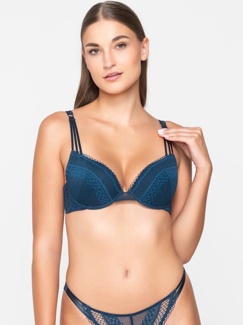 Soutien-gorge push-up CLAIRE Bleu - Kiabi