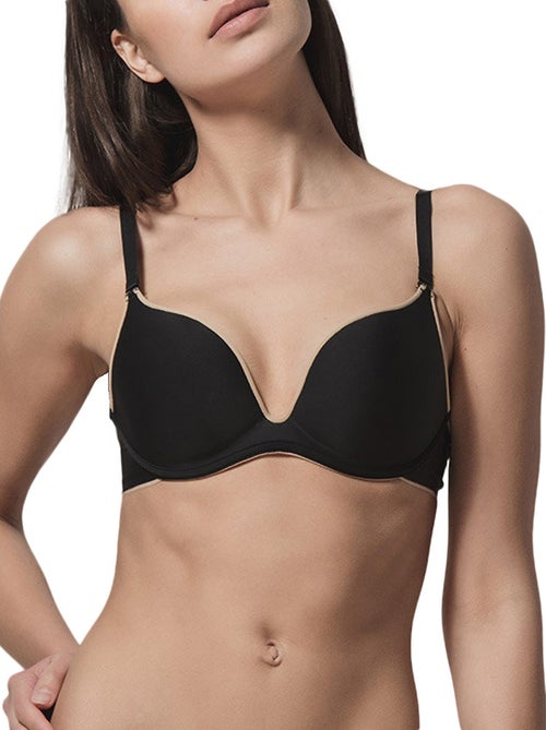 Soutien-gorge push-up décolleté Miracle One noir - Kiabi