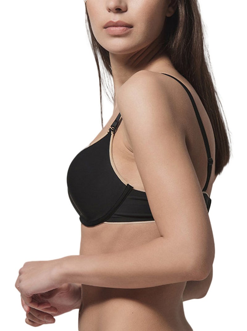 Soutien-gorge push-up décolleté Miracle One noir Noir - Kiabi