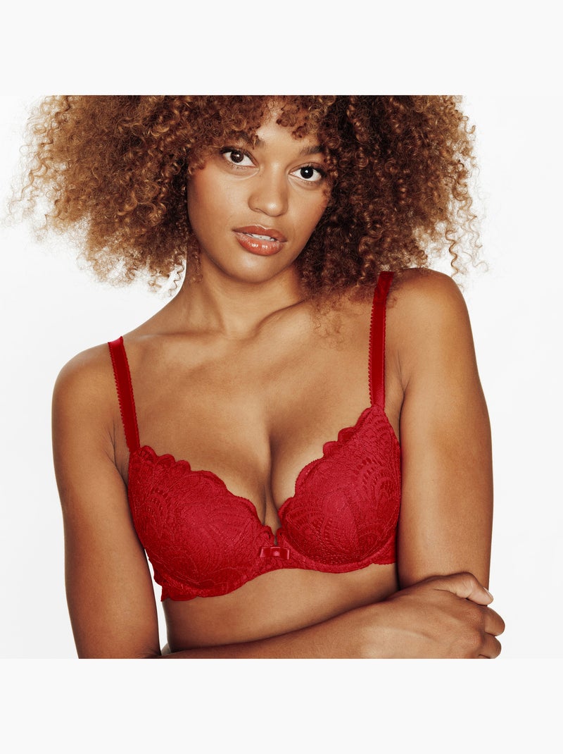 Soutien-gorge push up dentelle Dentelle - RougeGorge Lingerie Rouge - Kiabi