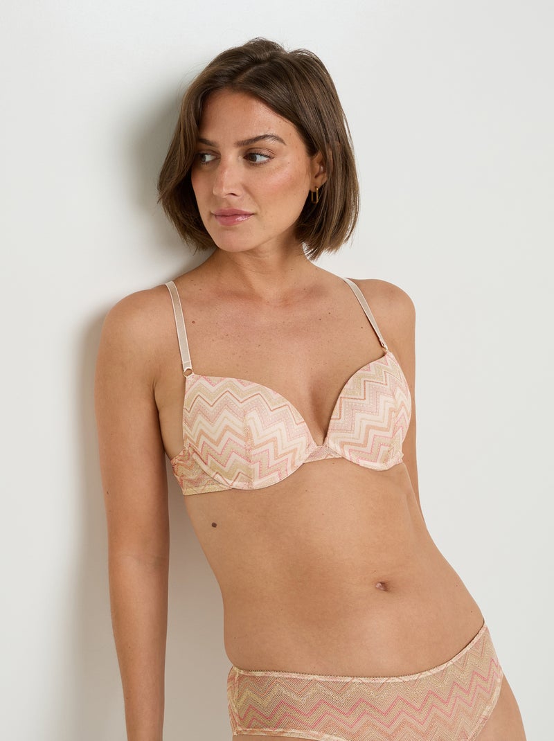 Soutien-gorge push-up dentelle Happy - RougeGorge Lingerie Rose - Kiabi