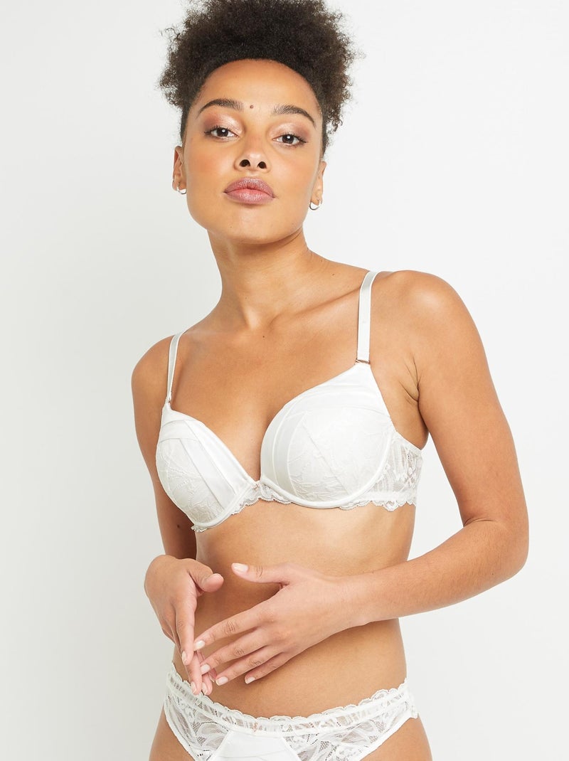 Soutien-gorge push up dentelle Tina - RougeGorge Lingerie Blanc - Kiabi