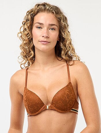 Soutien-gorge push up en dentelle avec dos nageur