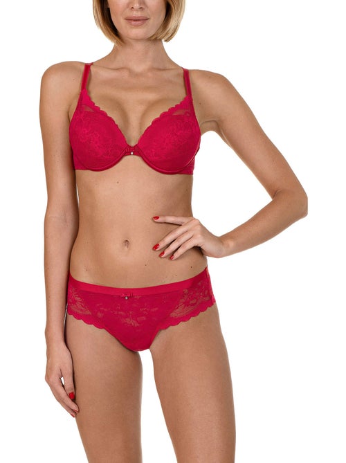Soutien-gorge push-up EVELYN rouge - Kiabi