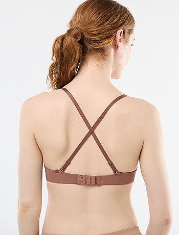 Soutien-gorge push-up invisible en microfibre