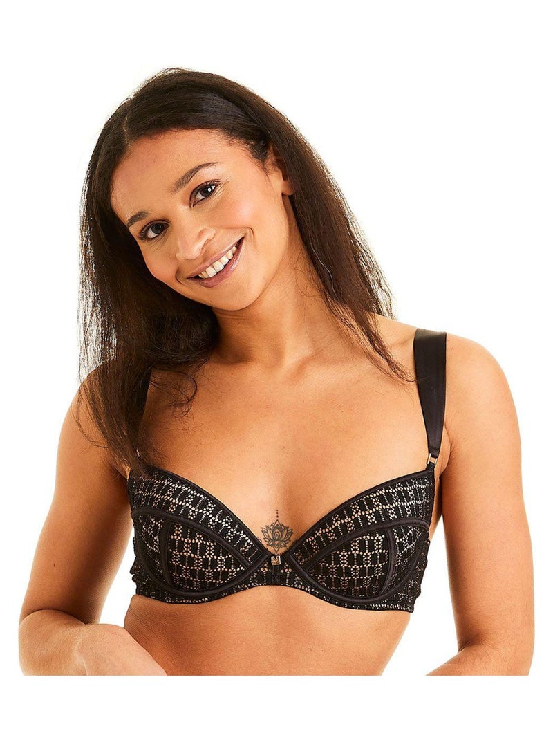 Soutien-gorge push-up MERVEILLEUX - Camille Cerf & Pomm'Poire Noir - Kiabi