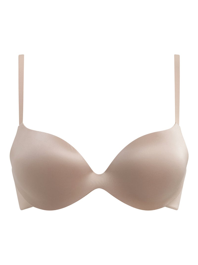 Soutien-gorge push-up microfibre Confort Collection Beige argile - Kiabi