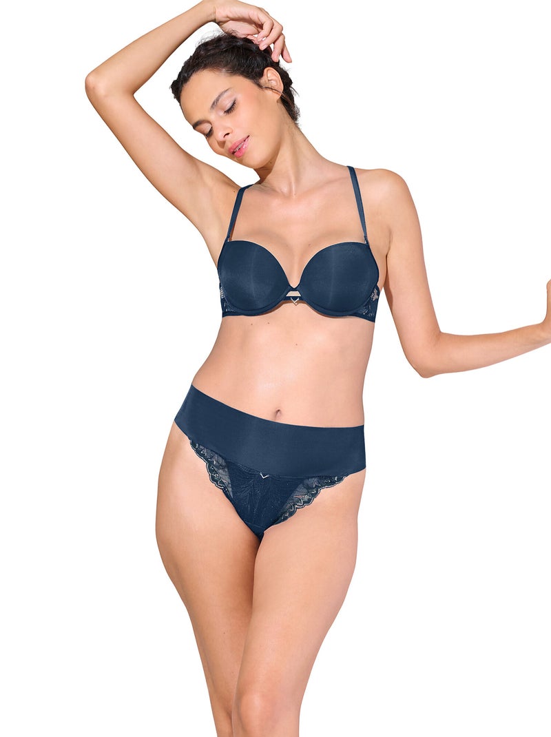 Soutien-gorge push-up multipositions CHARISMA Bleu - Kiabi