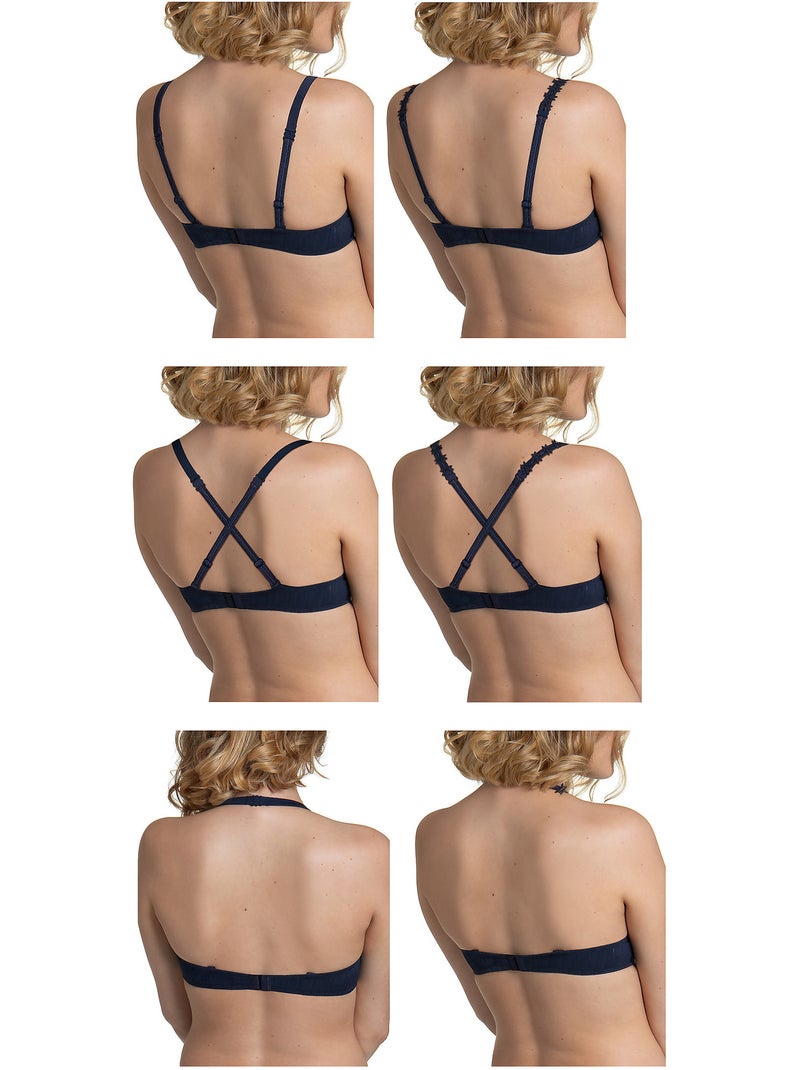 Soutien-gorge push-up multipositions Gracia Bleu - Kiabi