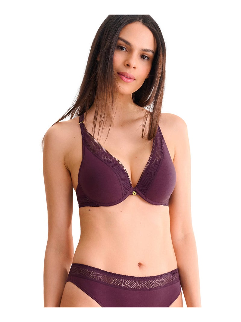 Soutien-gorge push-up multipositions RIA Violet - Kiabi