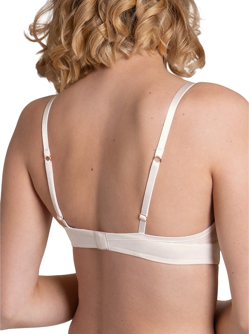 Soutien-gorge push-up multipositions Rose mariage ivoire Ecru - Kiabi