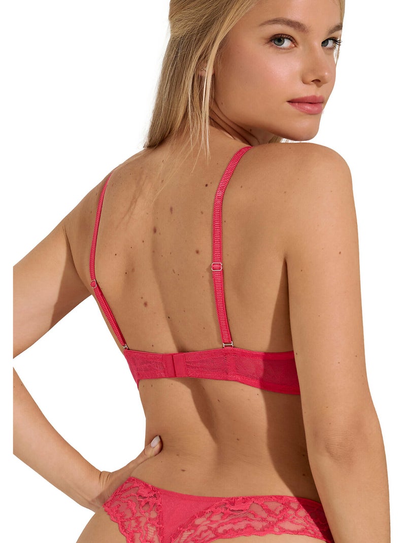 Soutien-gorge push-up Naty Orange corail - Kiabi