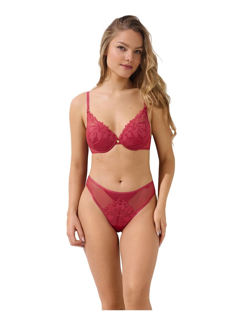 Soutien-gorge push-up Ocean Orange corail - Kiabi
