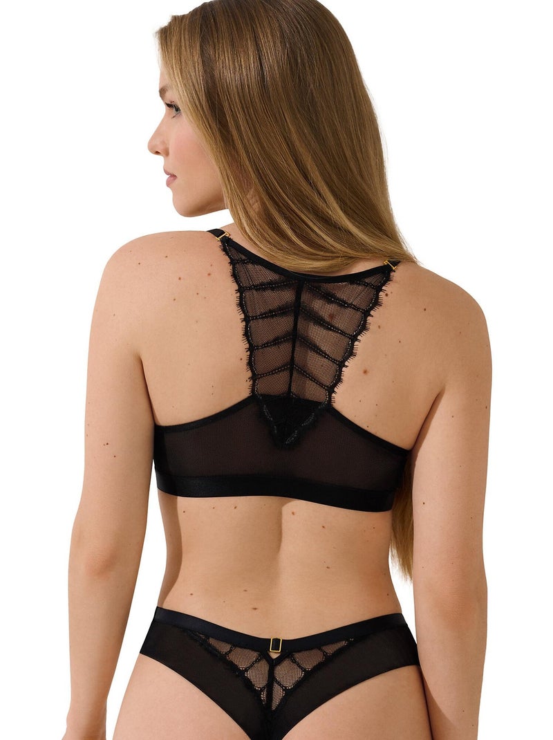 Soutien-gorge push-up ouverture frontale Lovelace Noir - Kiabi