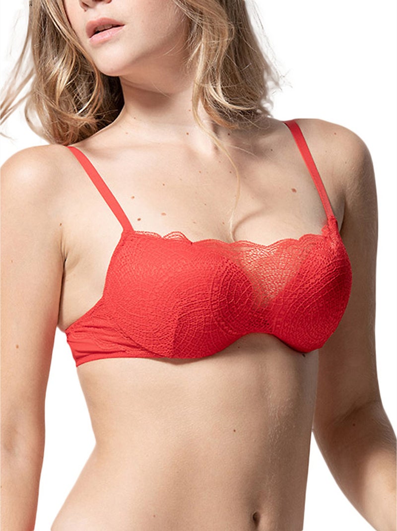 Soutien-gorge push-up Passion rouge Rouge - Kiabi