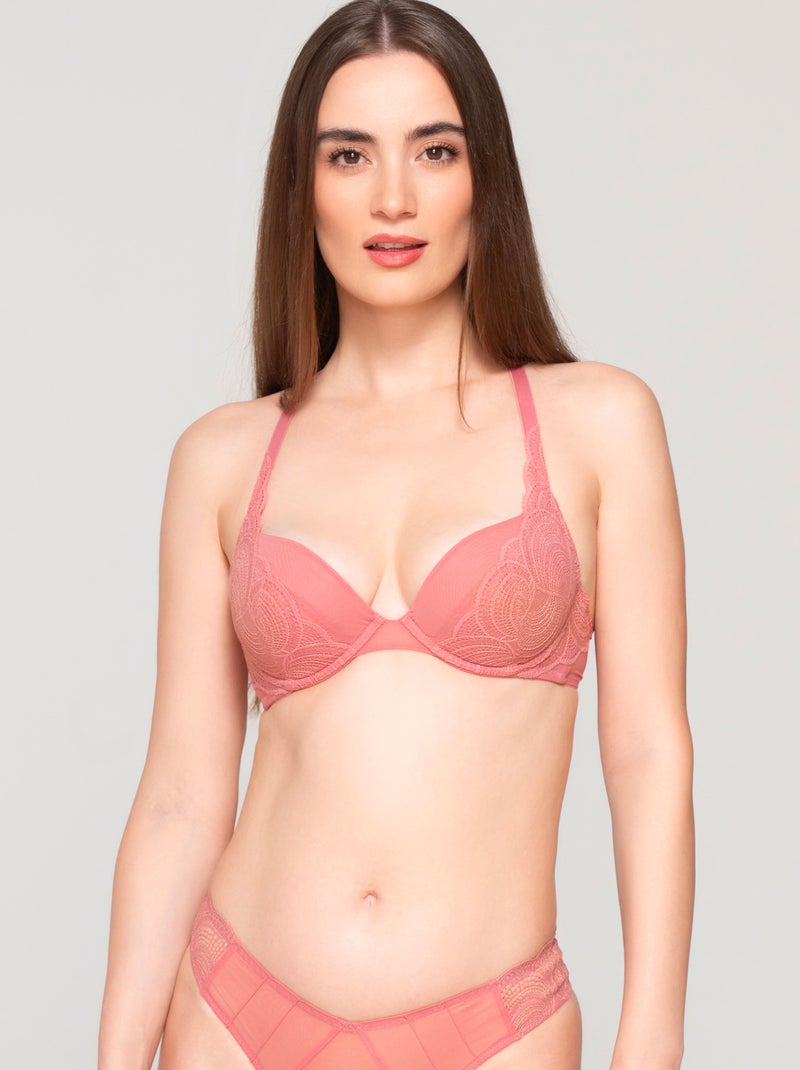 Soutien-gorge push-up PEARL Rose - Kiabi