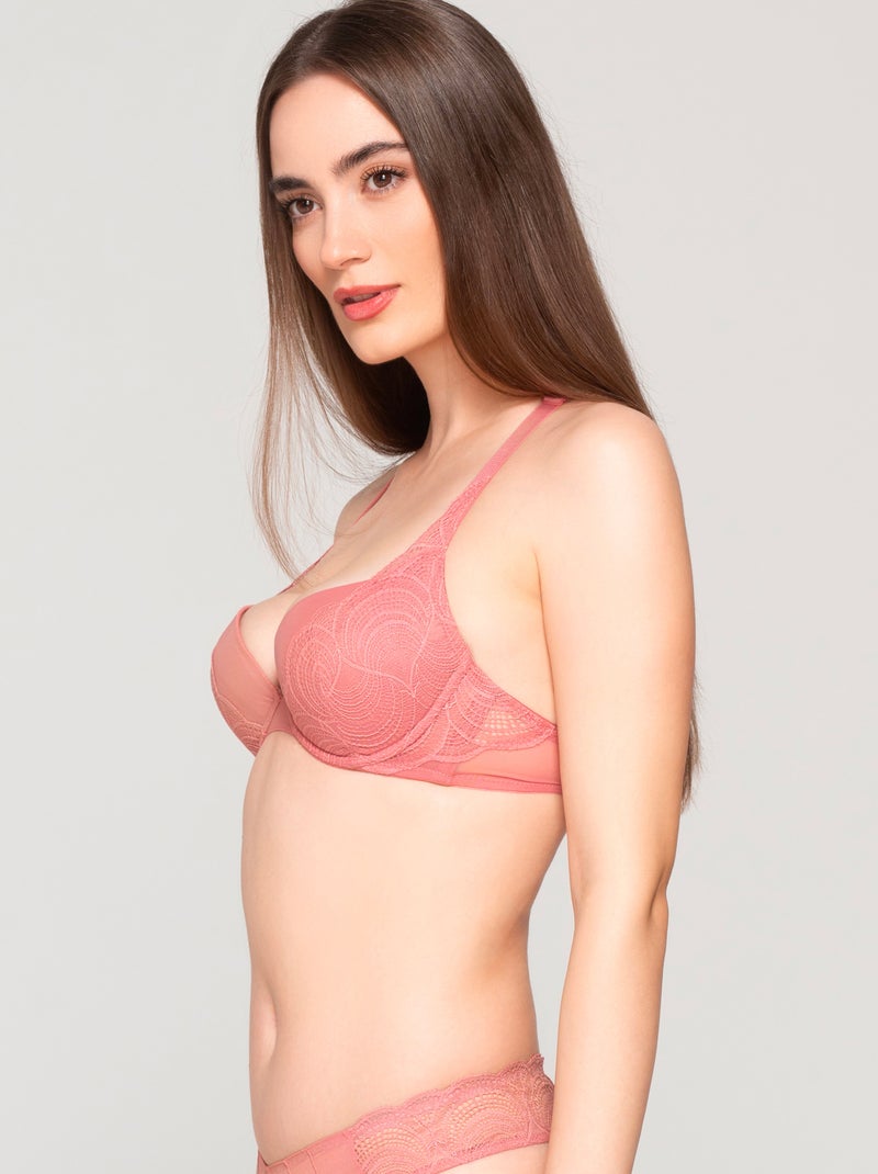 Soutien-gorge push-up PEARL Rose - Kiabi