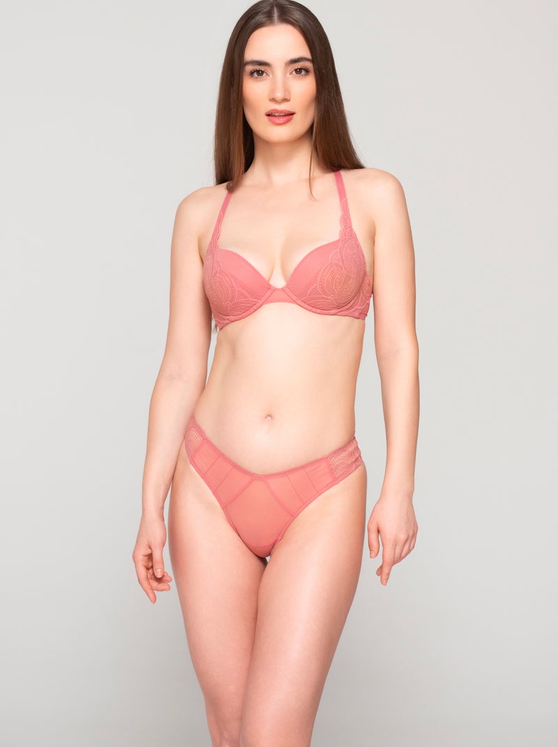 Soutien-gorge push-up PEARL Rose - Kiabi