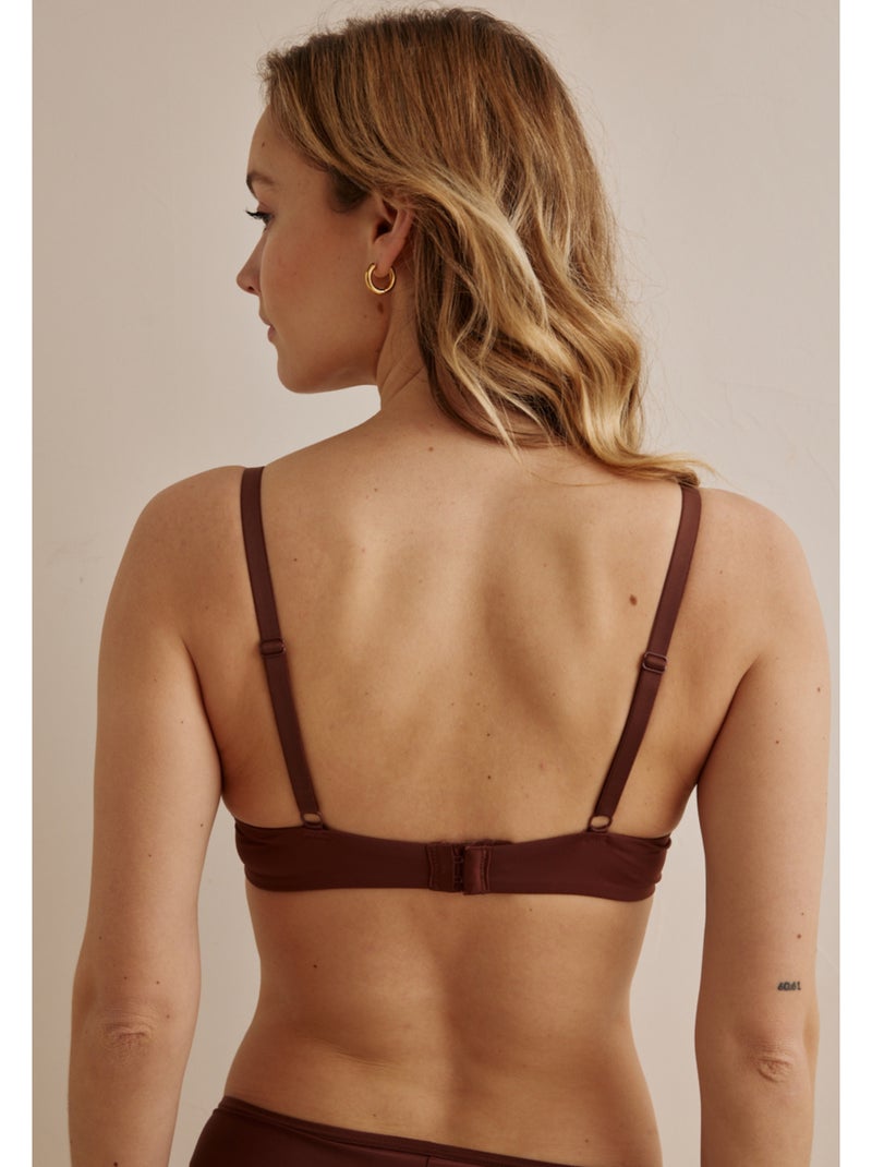 Soutien-gorge push-up plongeant Dido Marron - Kiabi