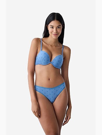 Soutien-gorge push-up rembourré à pois penti