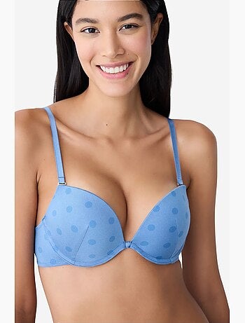 Soutien-gorge push-up rembourré à pois penti