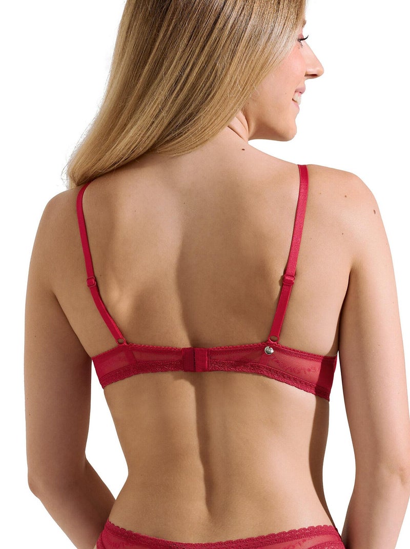 Soutien-gorge push-up sans armatures Honey Rouge - Kiabi
